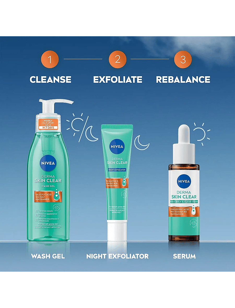 Nivea - Derma Skin Clear Rebalance & Clear Serum - clear - 4