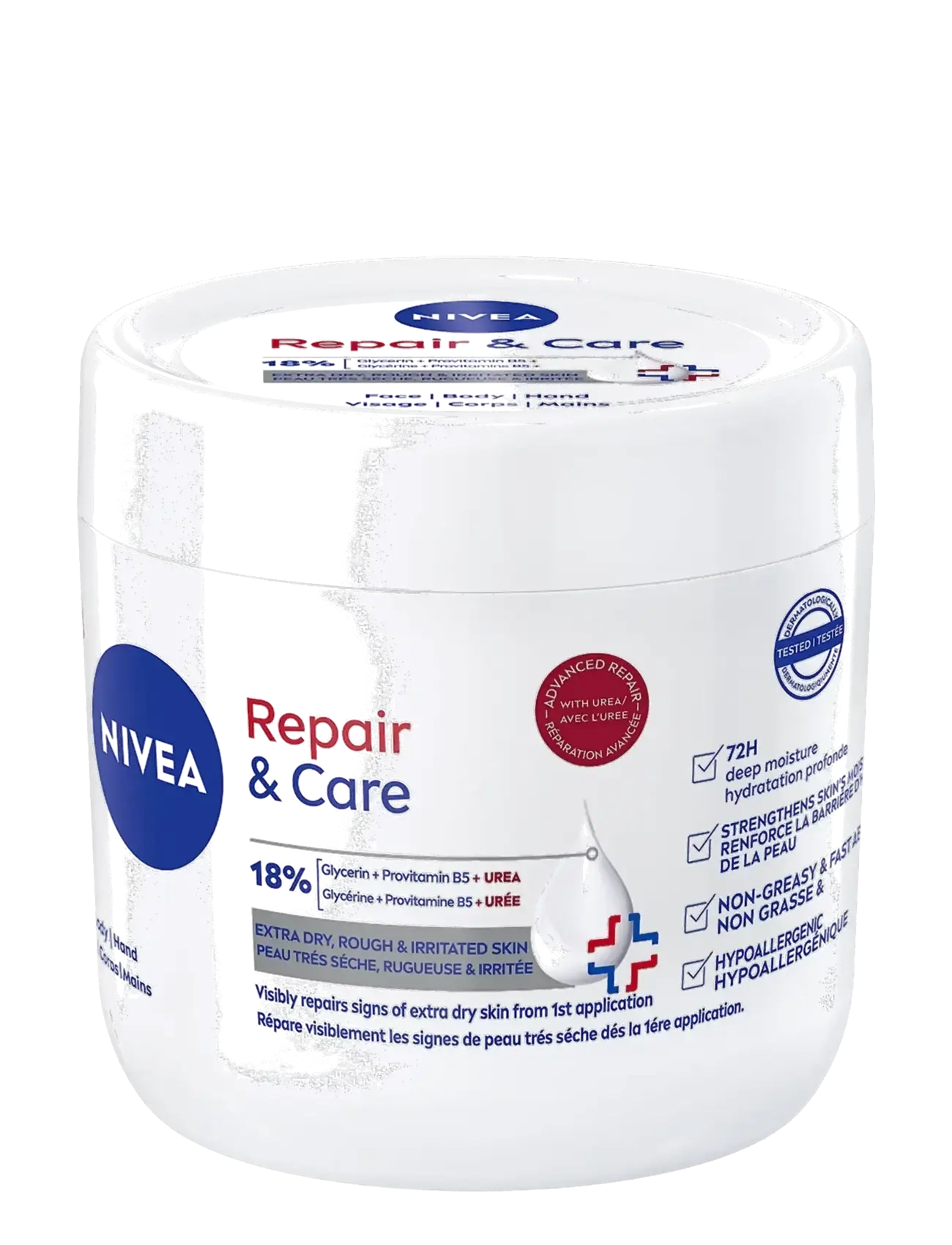 Nivea Repair & Care Body Cream Urea, Kropscreme, Nude, Str: 400 ML