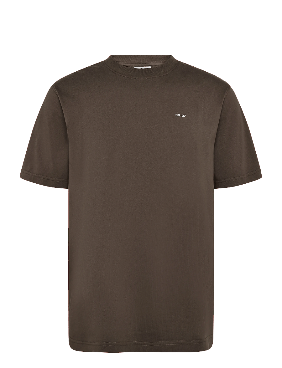 NN.07 - Adam 3209 T-Shirt - kurzärmelige t-shirts - brown - 0