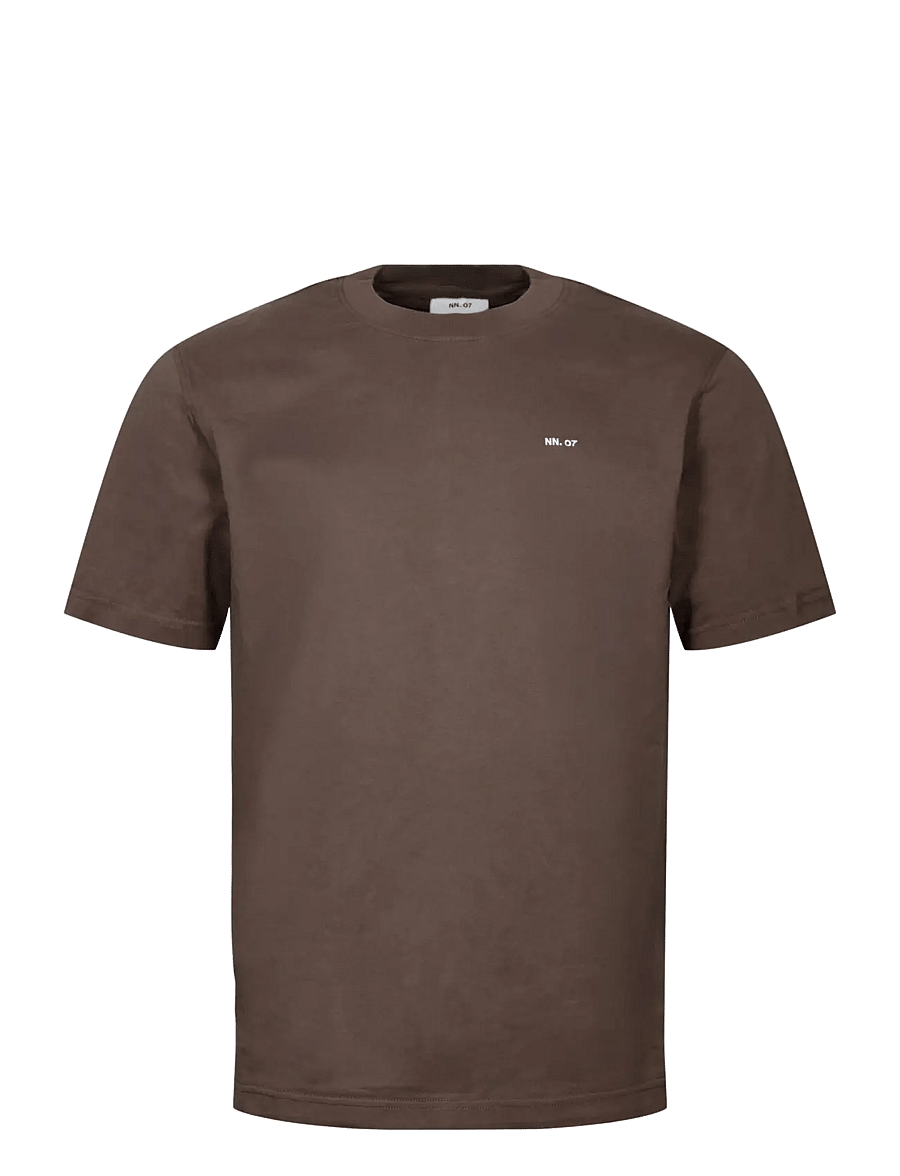 NN.07 - Adam 3209 T-Shirt - kurzärmelige t-shirts - brown - 0