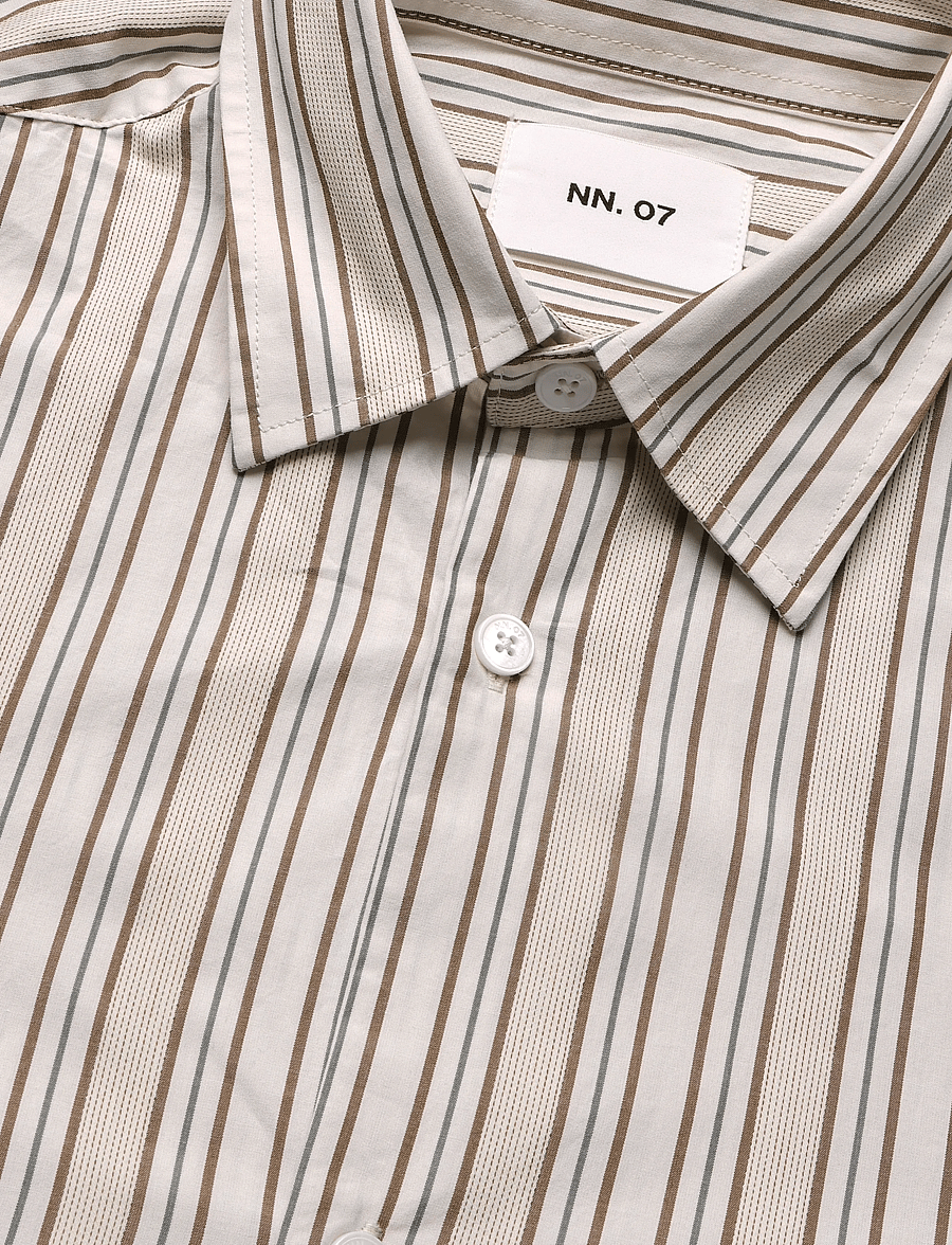 NN.07 - Morgan 1454 Blazer - striped shirts - beige - 2