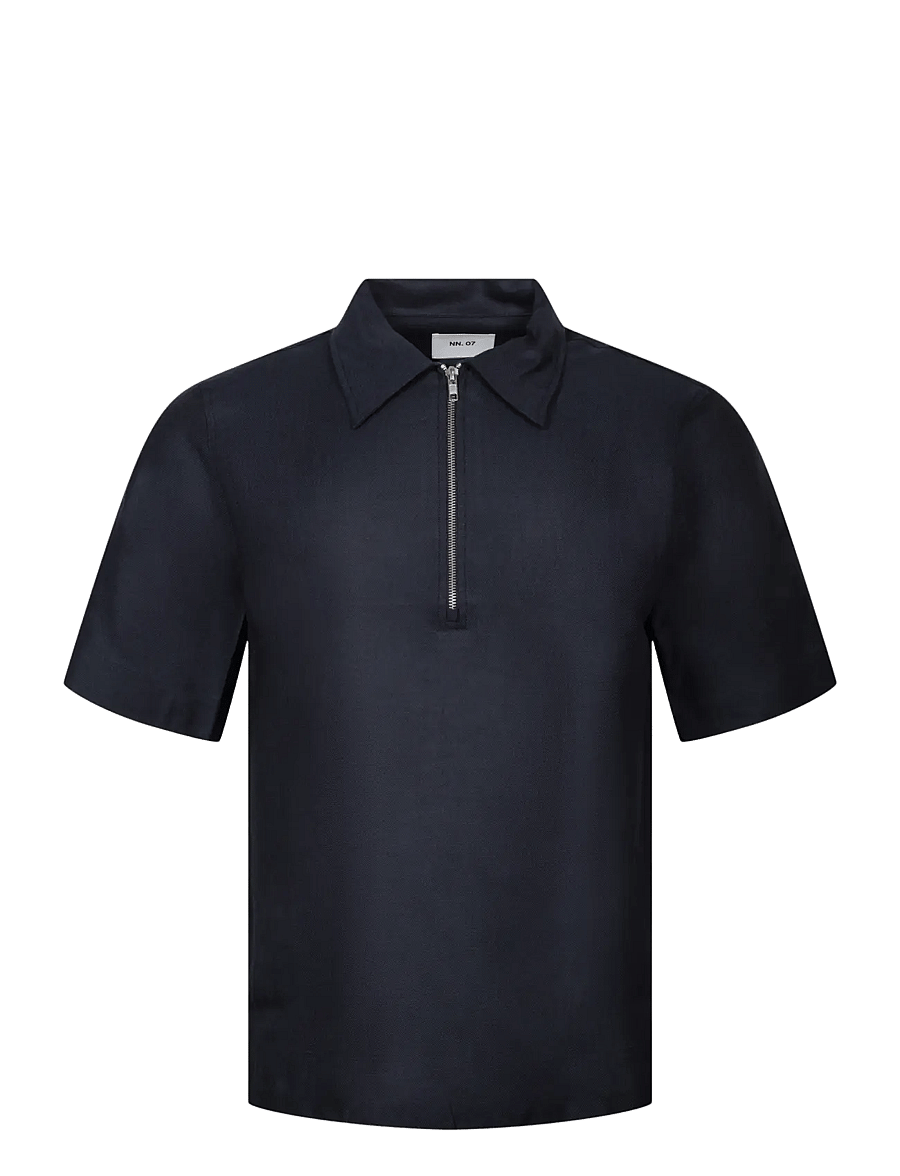 NN.07 - Bruno 1808 Half Zip Polo - blue - 0