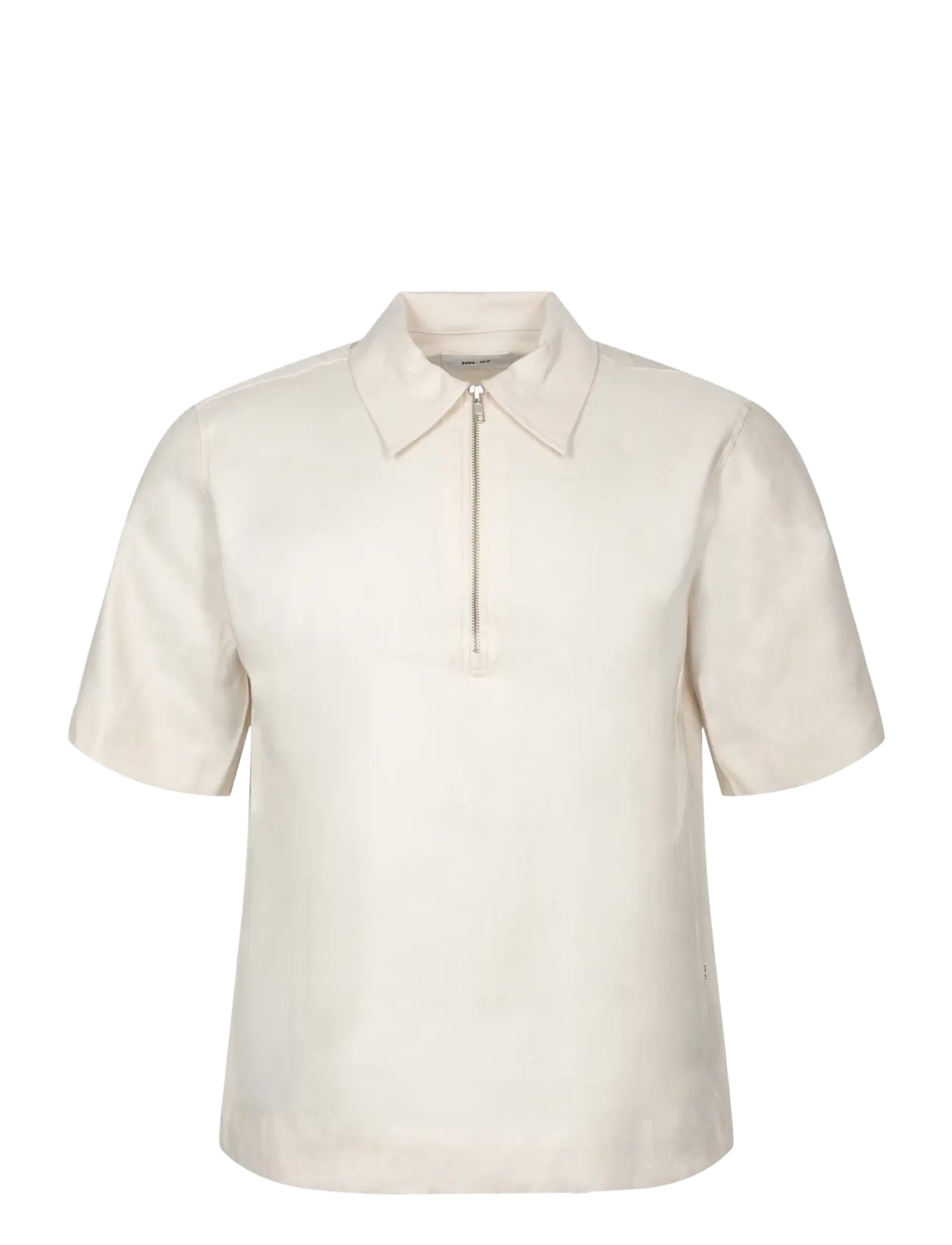 NN.07 Bruno 1808 Half Zip Polo - Kortärmade pikéer - CREAM / cream