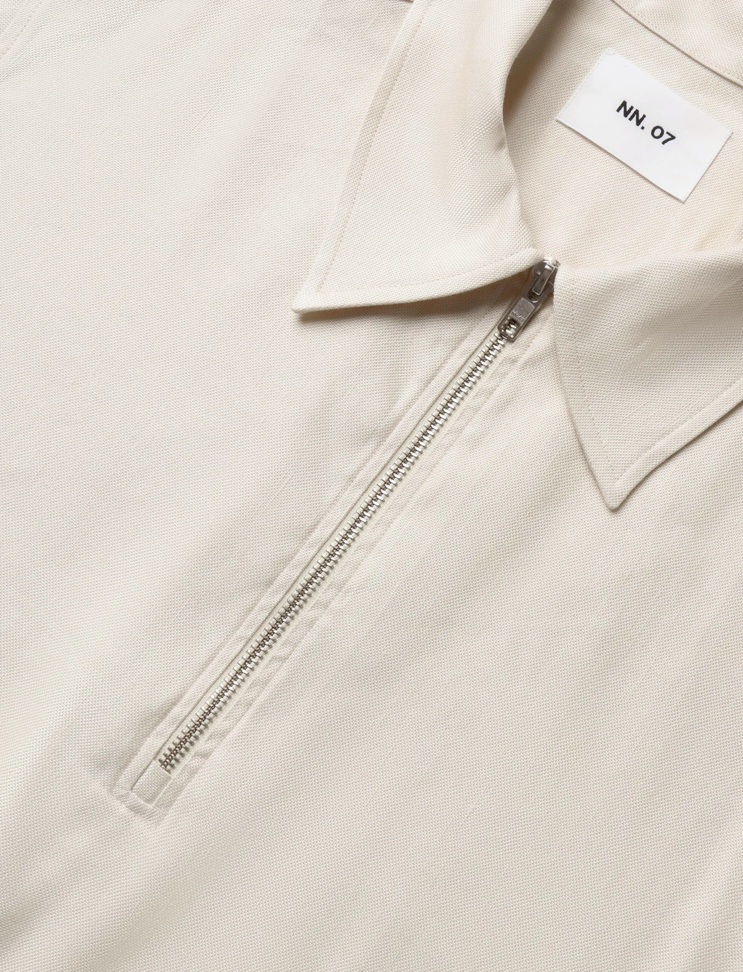 NN.07 - Bruno 1808 Half Zip Polo - short-sleeved polos - cream - 2