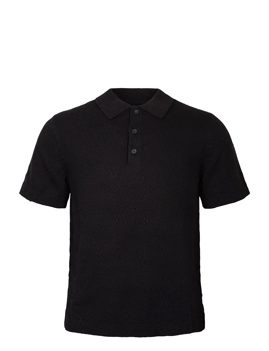 NN.07 - Randy Polo 6690 - langärmlige strick-polohemden - black - 0
