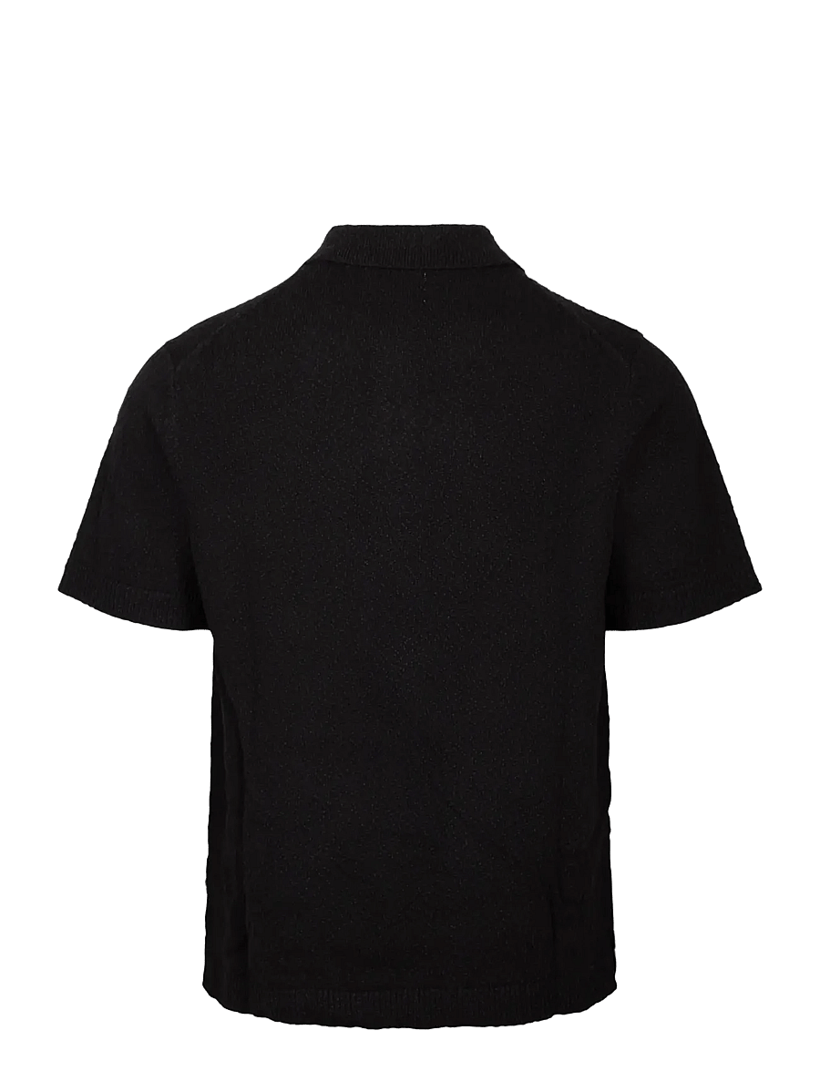 NN.07 - Randy Polo 6690 - langärmlige strick-polohemden - black - 1