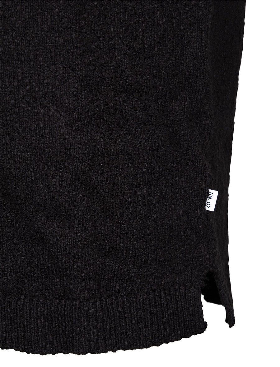 NN.07 - Randy Polo 6690 - langärmlige strick-polohemden - black - 2