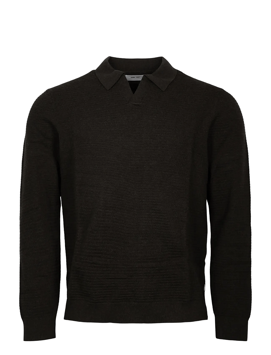 NN.07 - Paul Polo 60019 - poloer i strik med lange ærmer - green - 0