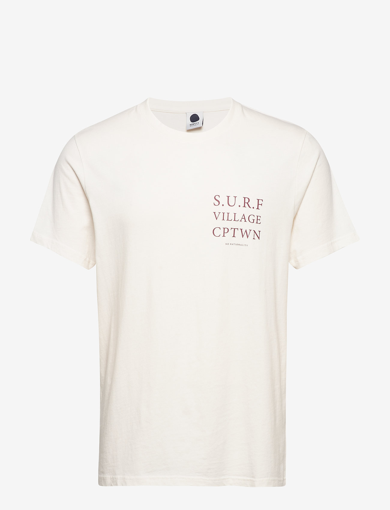 NN07 - Mauro Print Tee 3234 - egg white - 0