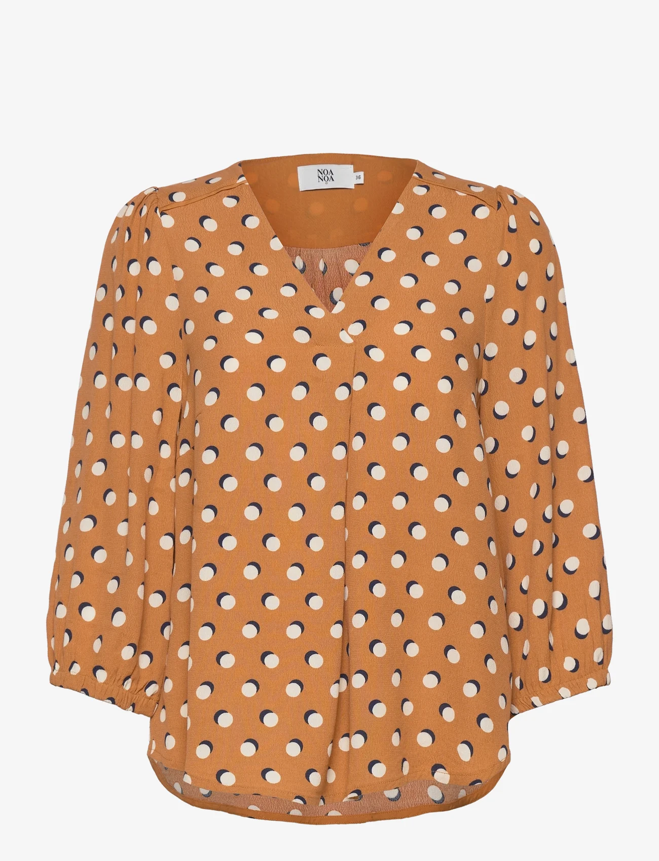 Noa Noa - Blouse - long-sleeved blouses - print brown - 0