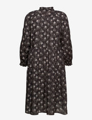 Noa Noa - Dress long sleeve - midi-kleider - print black - 1