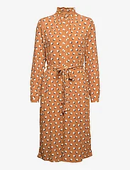 Noa Noa - Dress long sleeve - sukienki koszulowe - print brown - 0