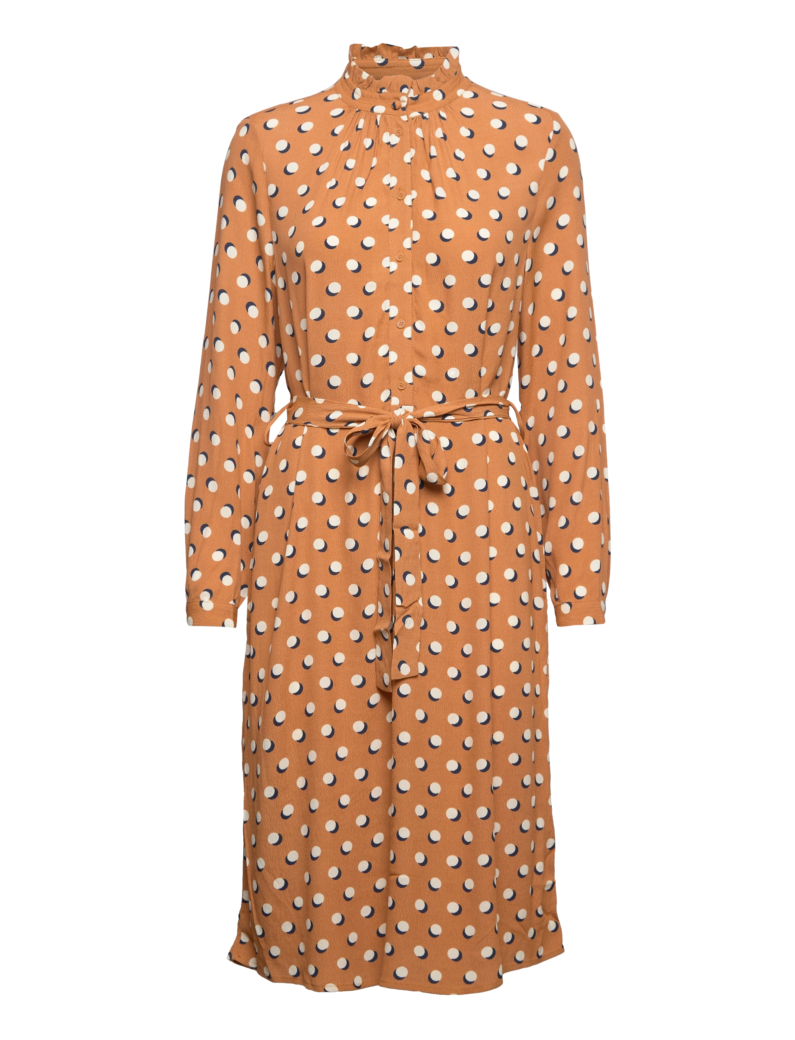 Noa Noa Dress long sleeve - Noa Noa - PRINT BROWN / coral