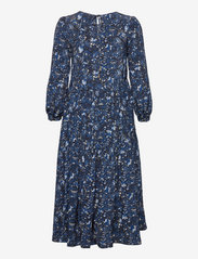 Noa Noa - Dress long sleeve - midiklänningar - print blue - 1