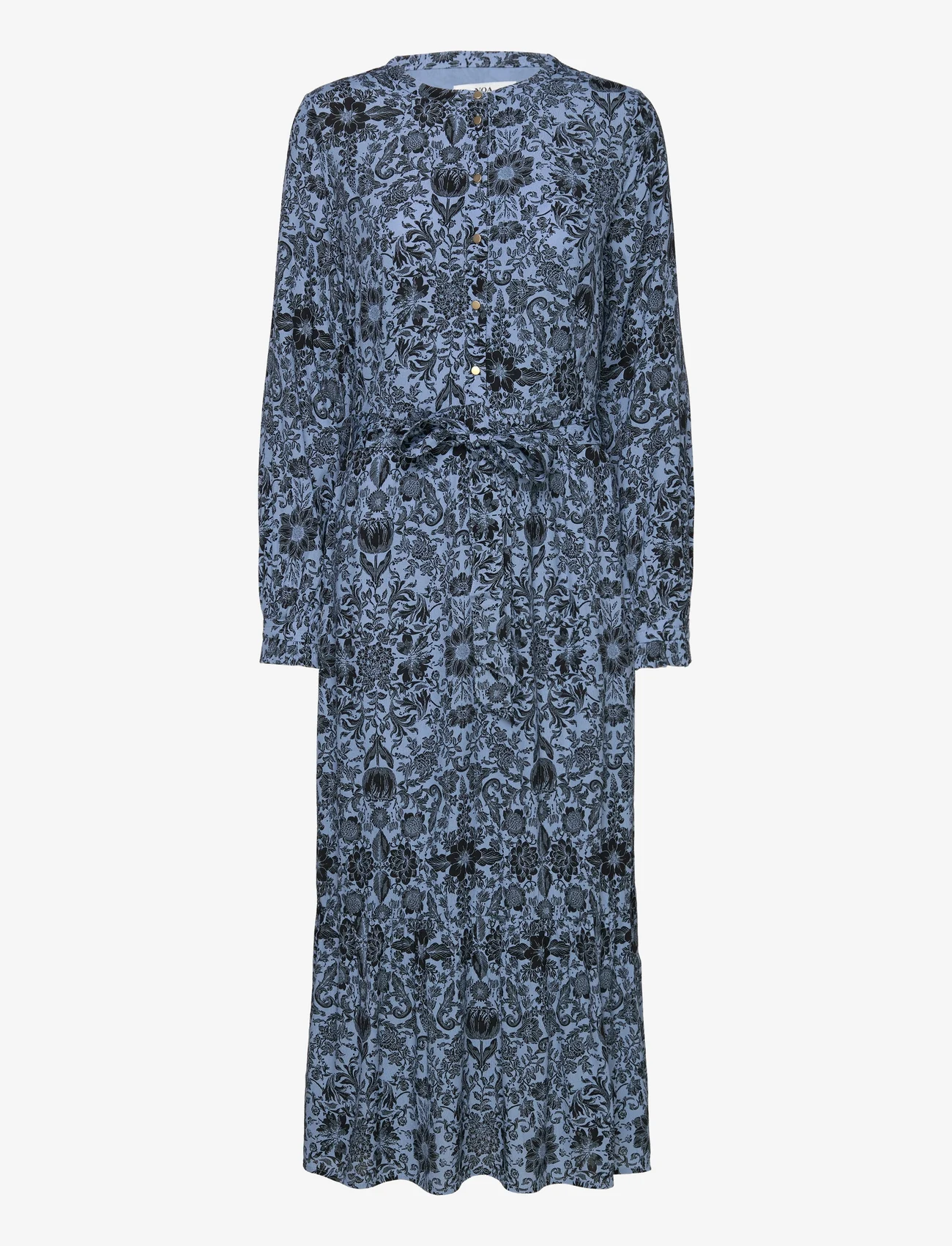 Noa Noa - LouiseNN Dress Long - maxi dresses - print blue/black - 0