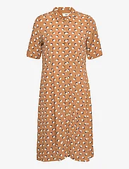 Noa Noa - Dress short sleeve - skjortklänningar - print brown - 0