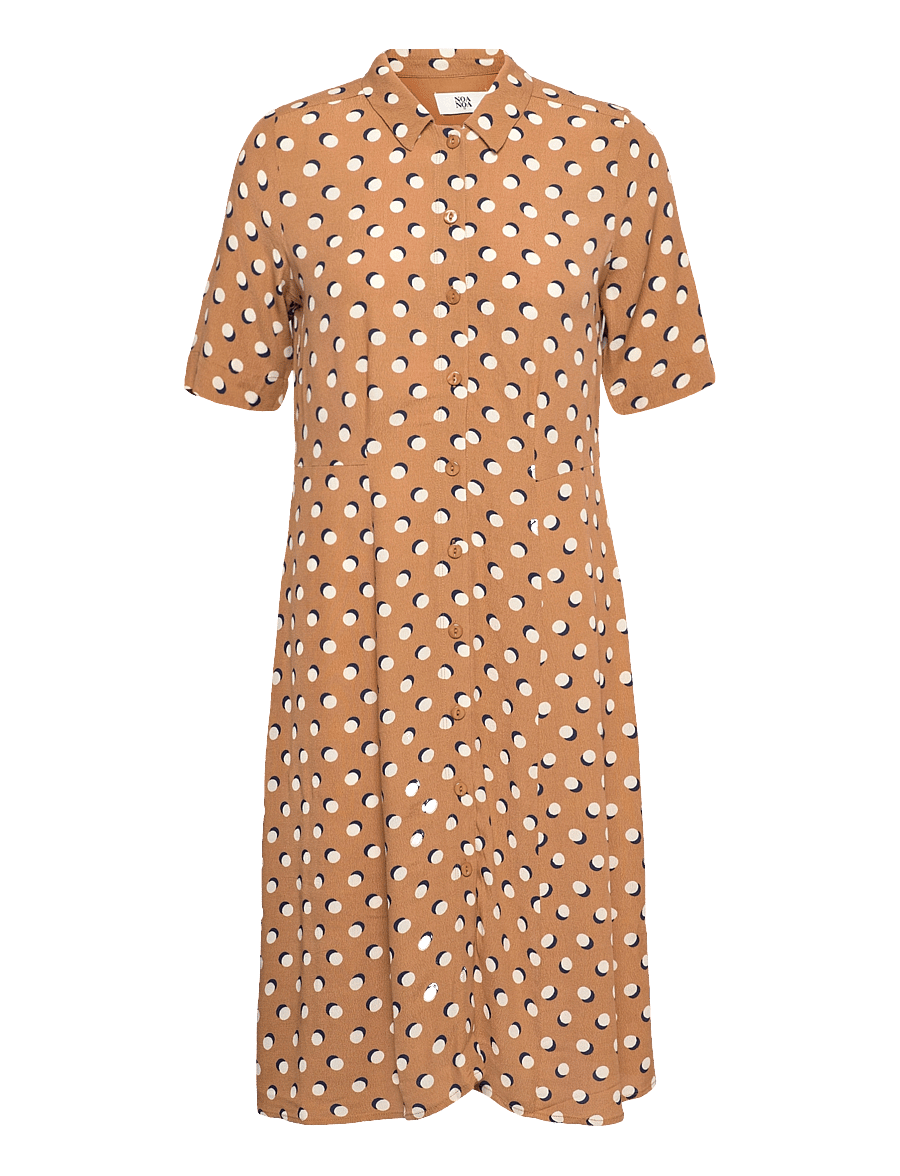 Noa Noa - Dress short sleeve - marškinių tipo suknelės - print brown - 0
