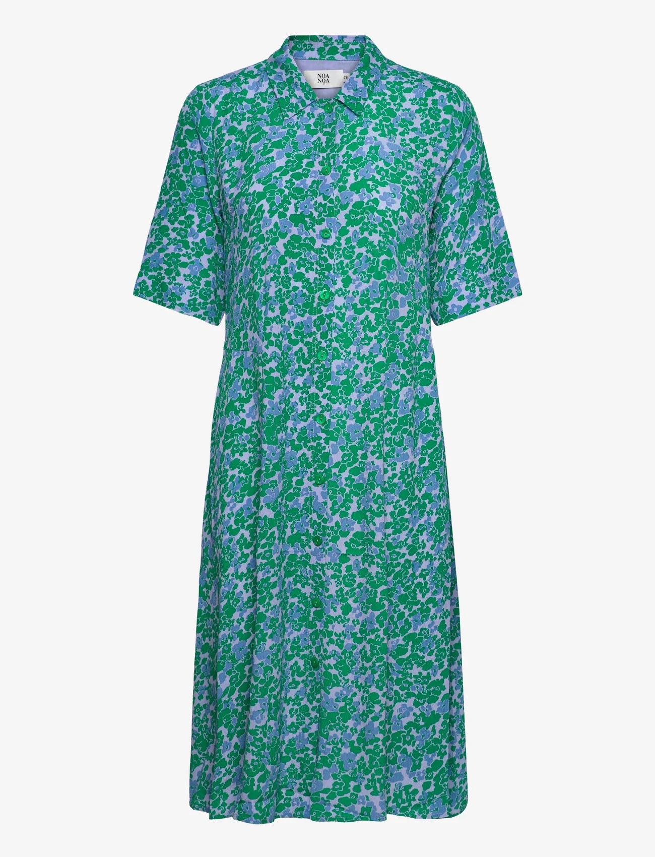 Noa Noa - BellaNN Dress - shirt dresses - print blue/green - 0
