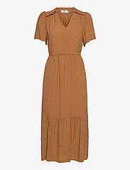 Noa Noa - Dress short sleeve - midi-jurken - brown sugar - 0