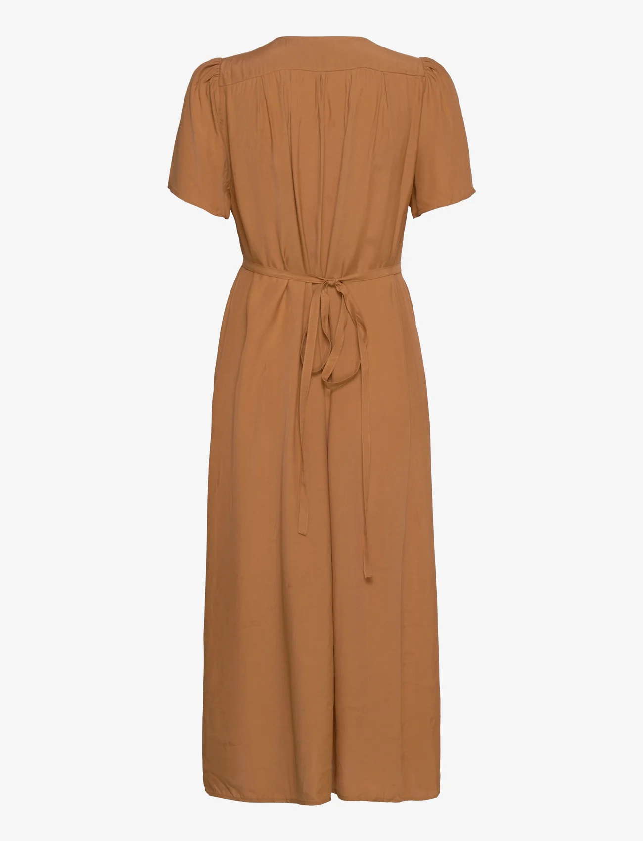 Noa Noa - Dress short sleeve - midi-jurken - brown sugar - 1