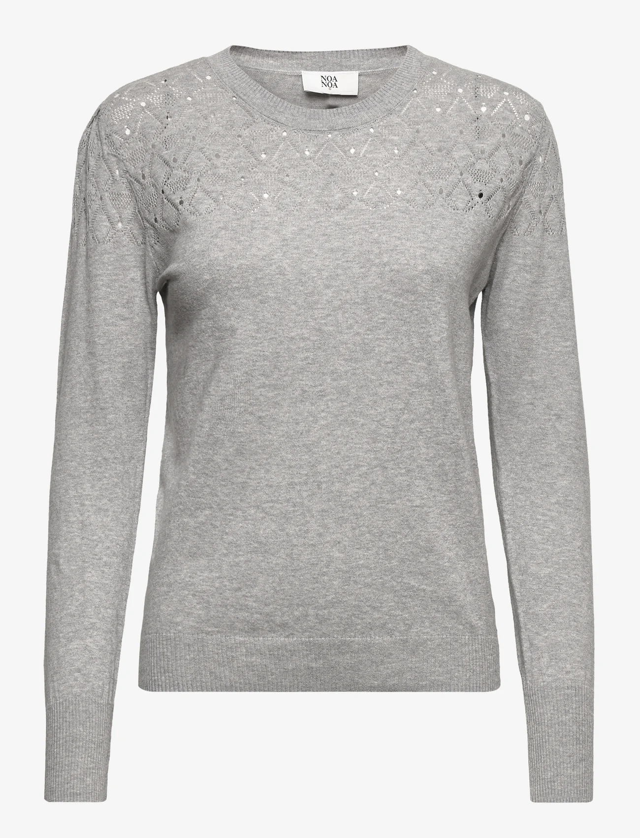 Noa Noa - ClaraNN Pullover - sweaters - grey melange - 0