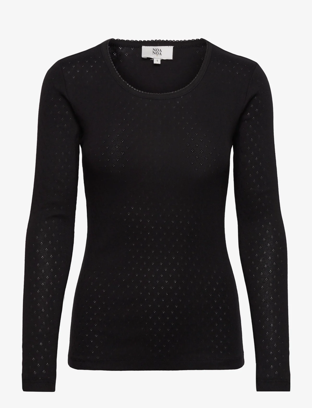 Noa Noa - SofiaNN T-Shirt Long Sleeve - t-shirts & topper - black - 0