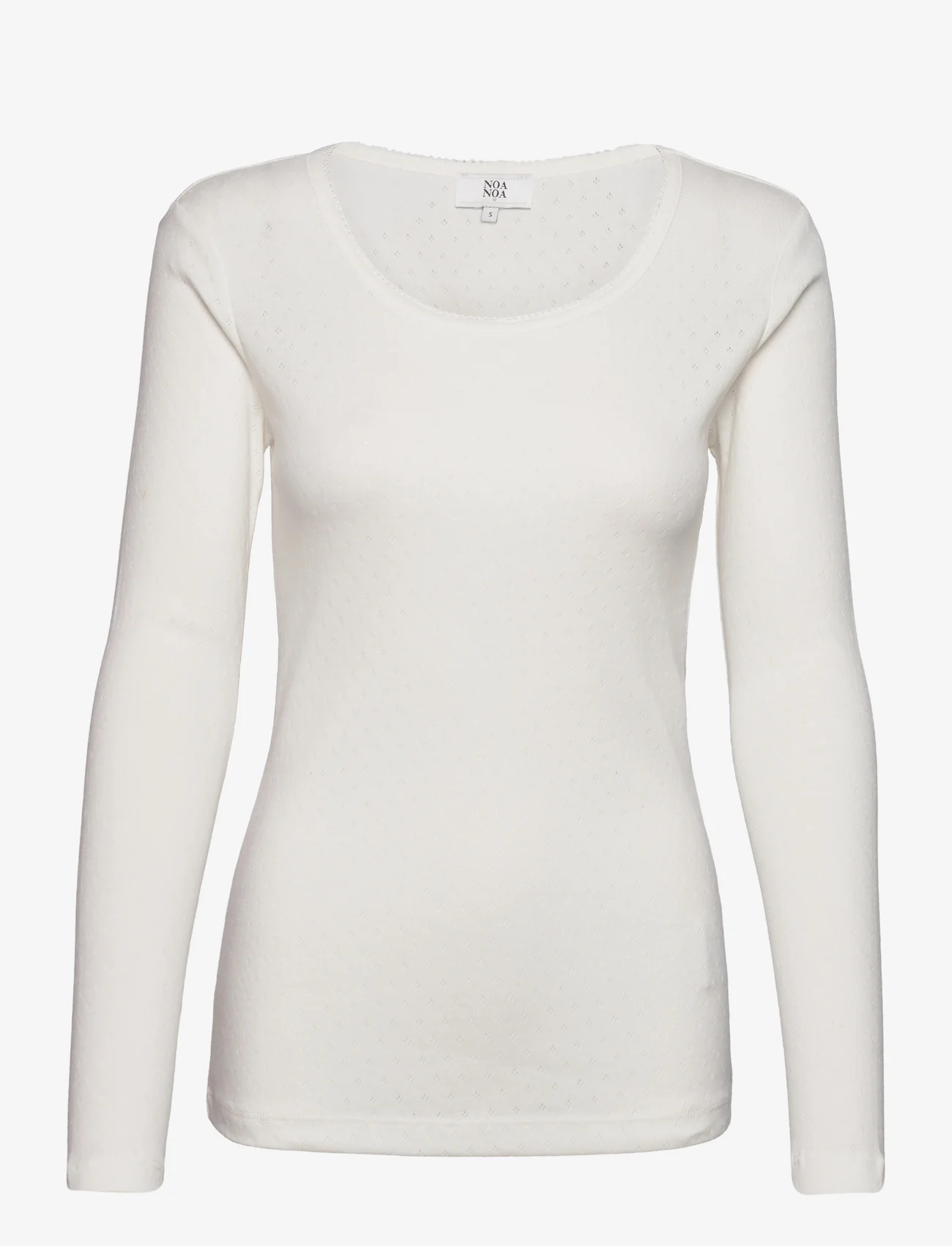 Noa Noa - SofiaNN T-Shirt Long Sleeve - t-shirts & topper - white - 0