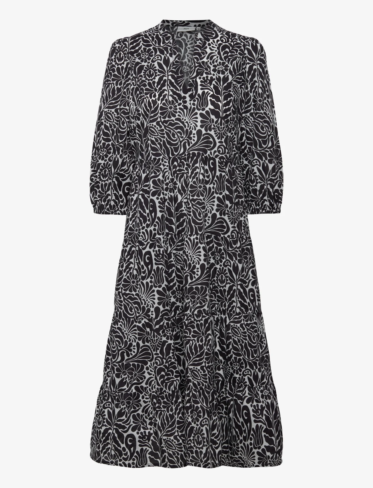 Noa Noa - AnnieNN Dress - skjortklänningar - print black/white - 0