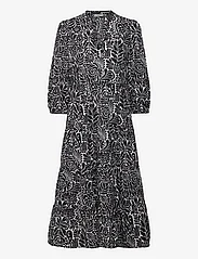 Noa Noa - AnnieNN Dress - midi jurken - print black/white - 0