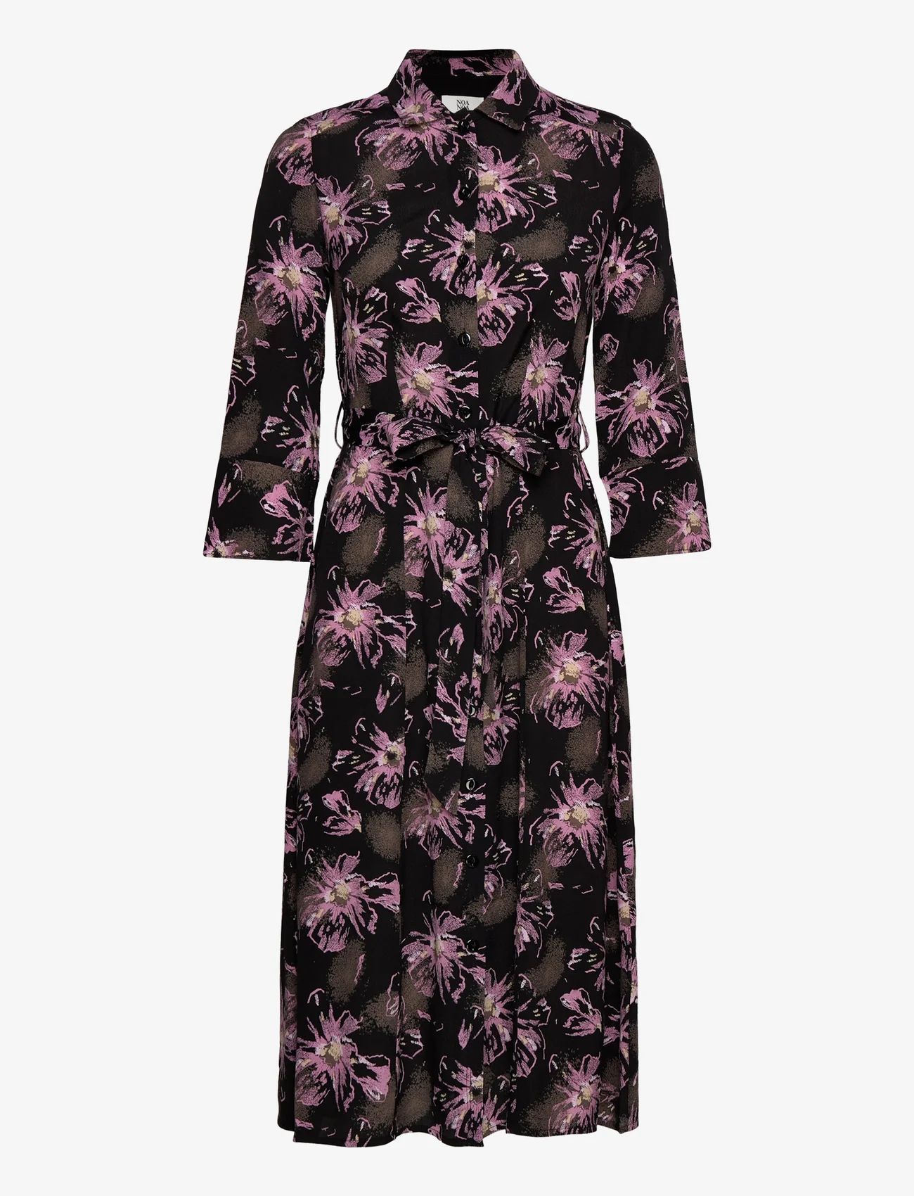 Noa Noa - LivaNN Dress - skjortekjoler - print black/purple - 0