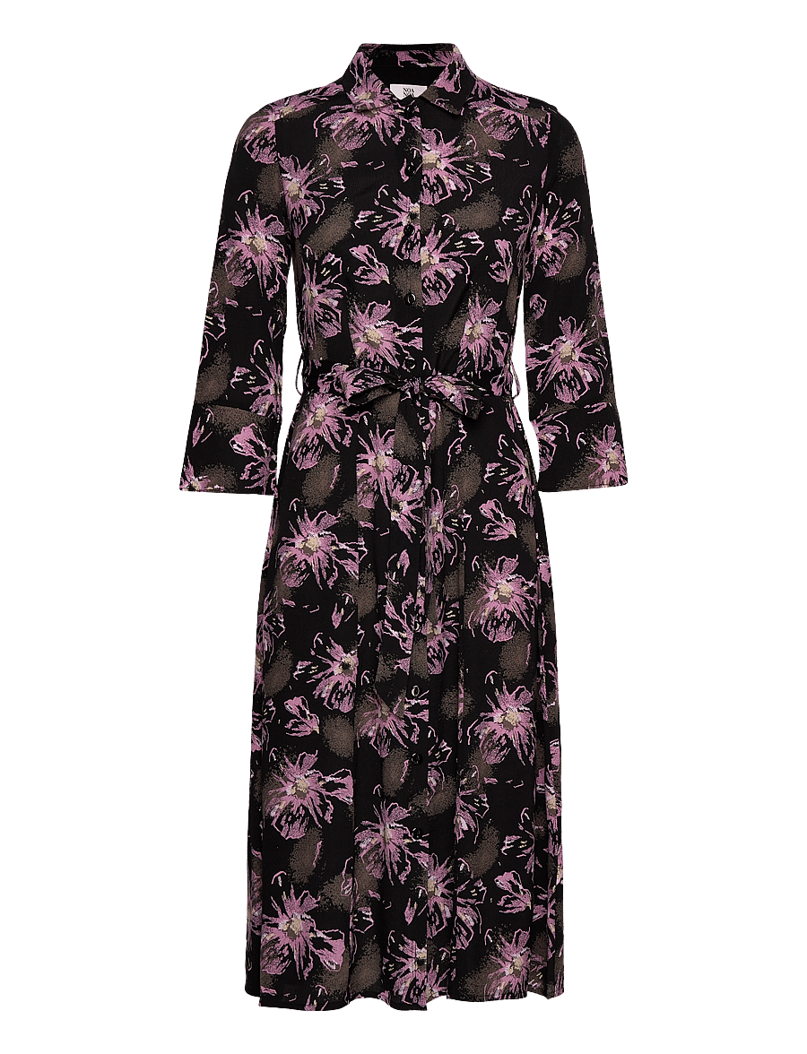 Noa Noa - LivaNN Dress - särkkleidid - print black/purple - 1