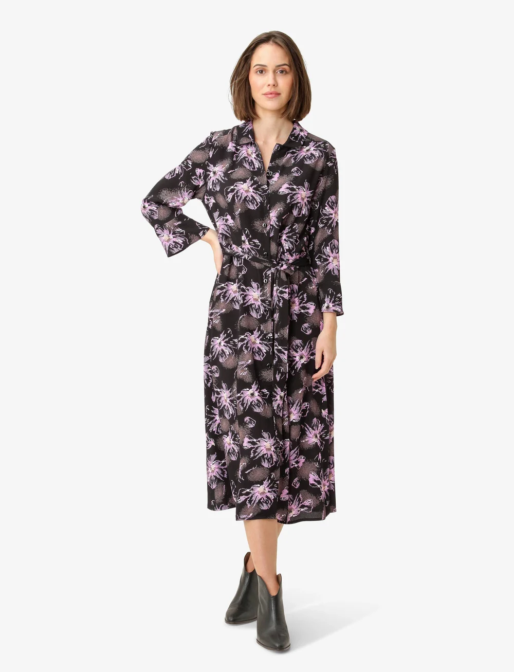 Noa Noa - LivaNN Dress - robes chemises - print black/purple - 0