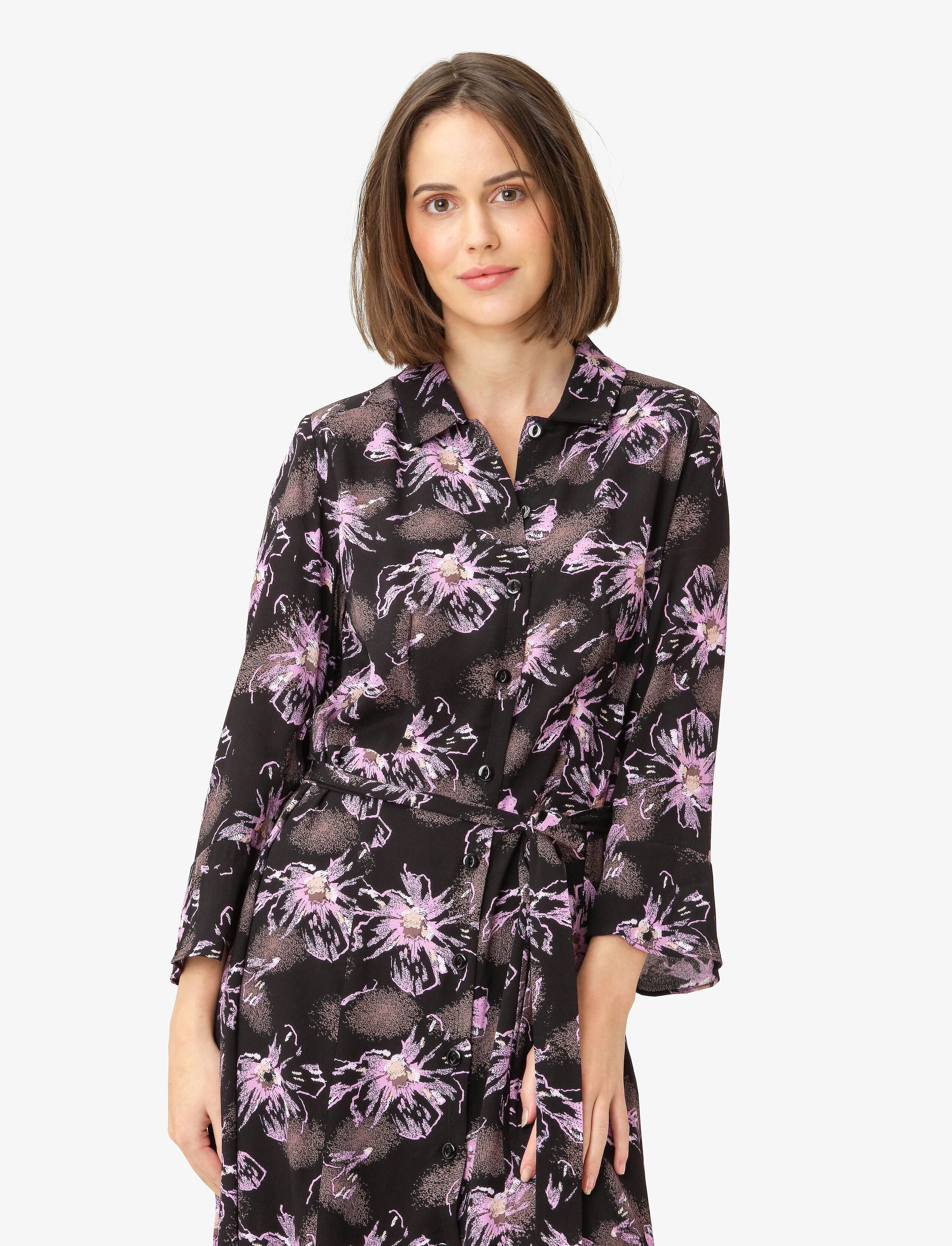Noa Noa - LivaNN Dress - särkkleidid - print black/purple - 4