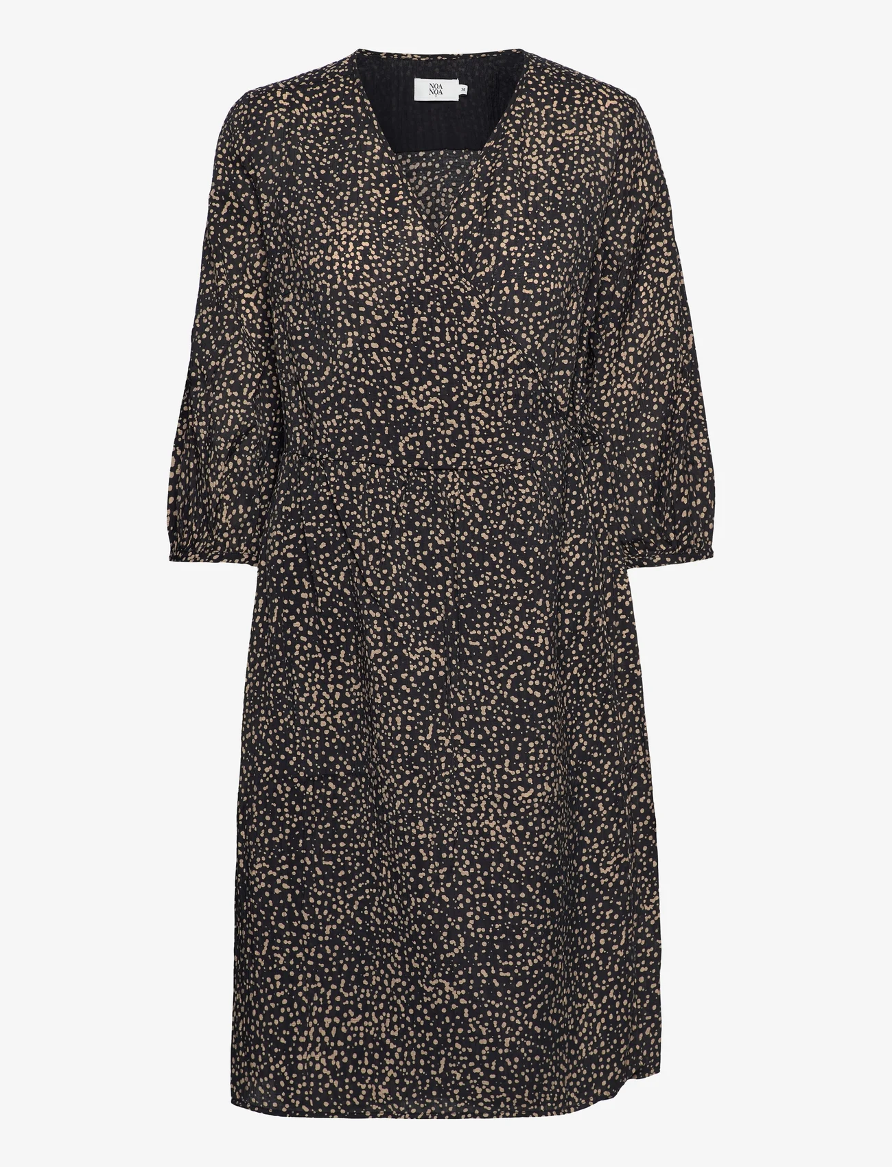 Noa Noa - CamilleNN Dress - wrap dresses - print beige/black - 0