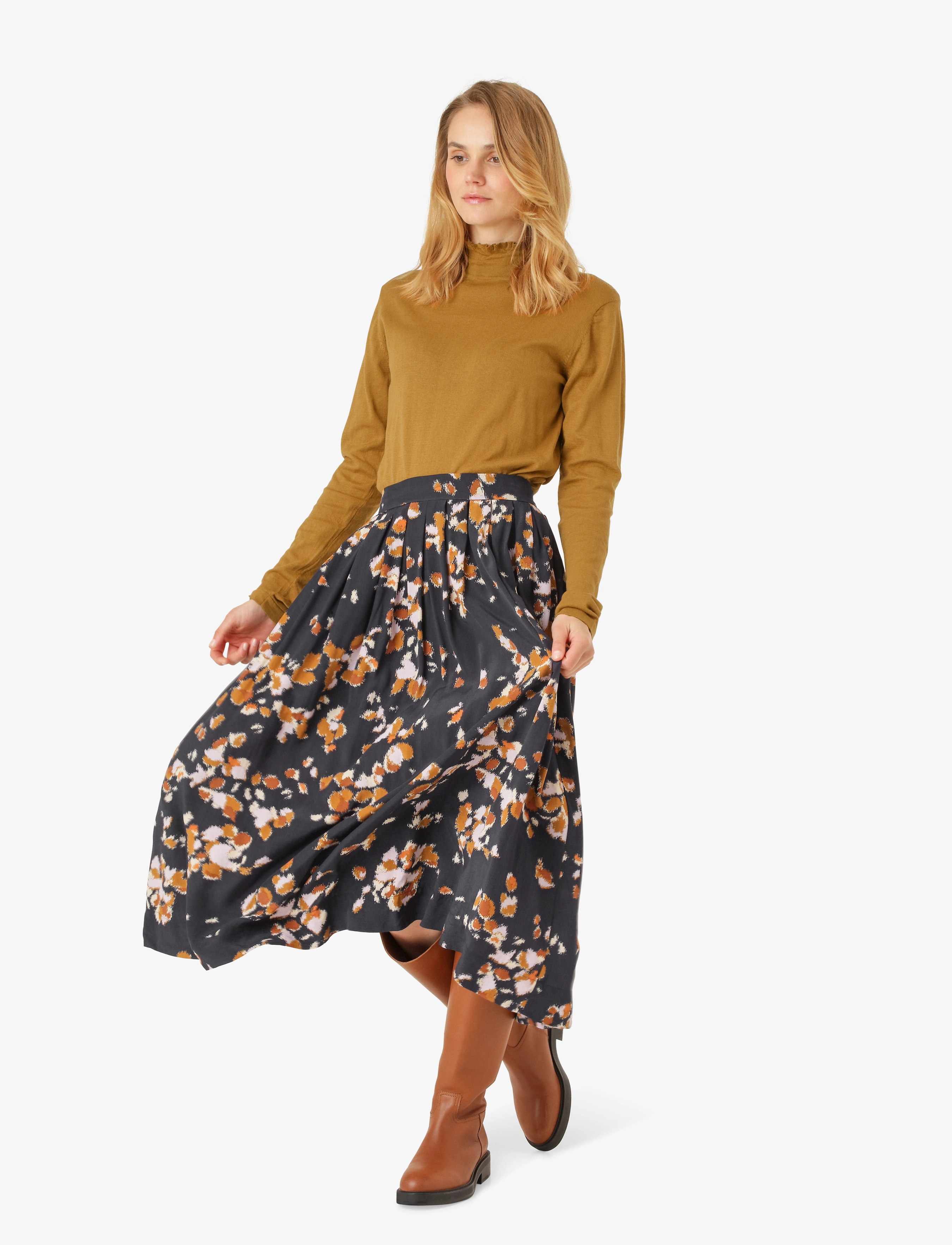 Noa Noa - AliaNN Skirt - print navy/brown - 2