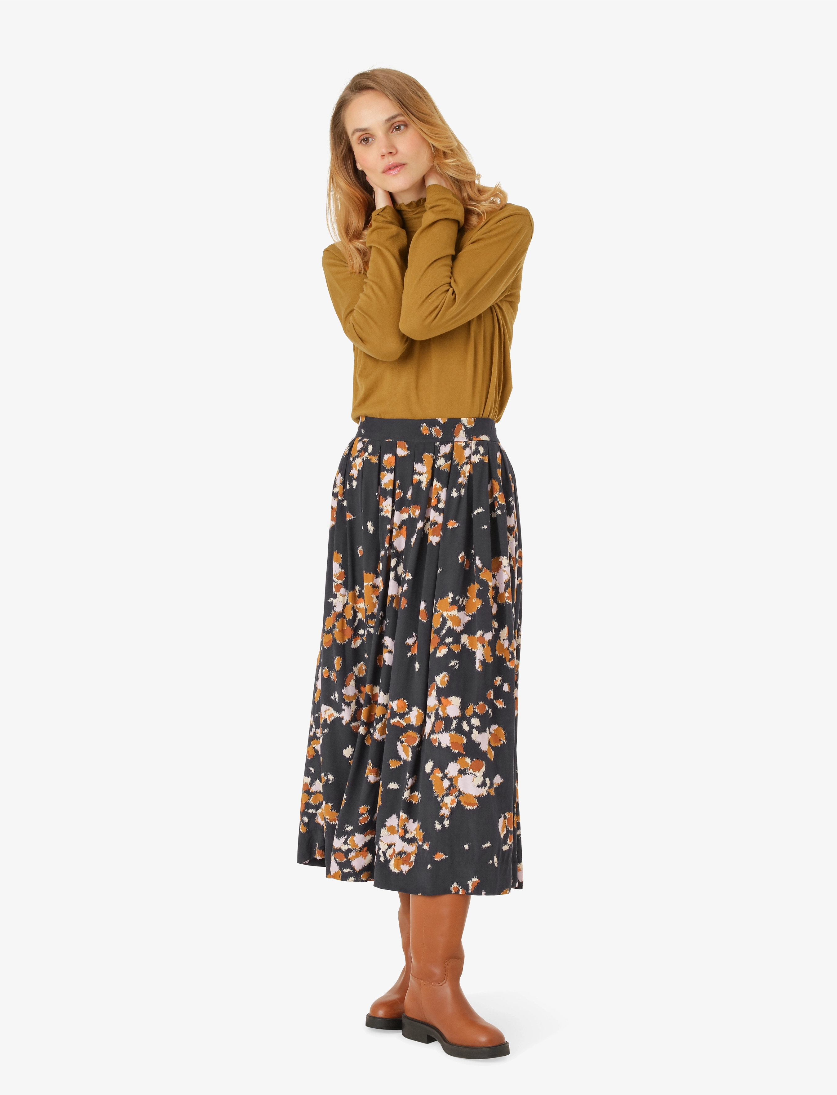 Noa Noa - AliaNN Skirt - print navy/brown - 3
