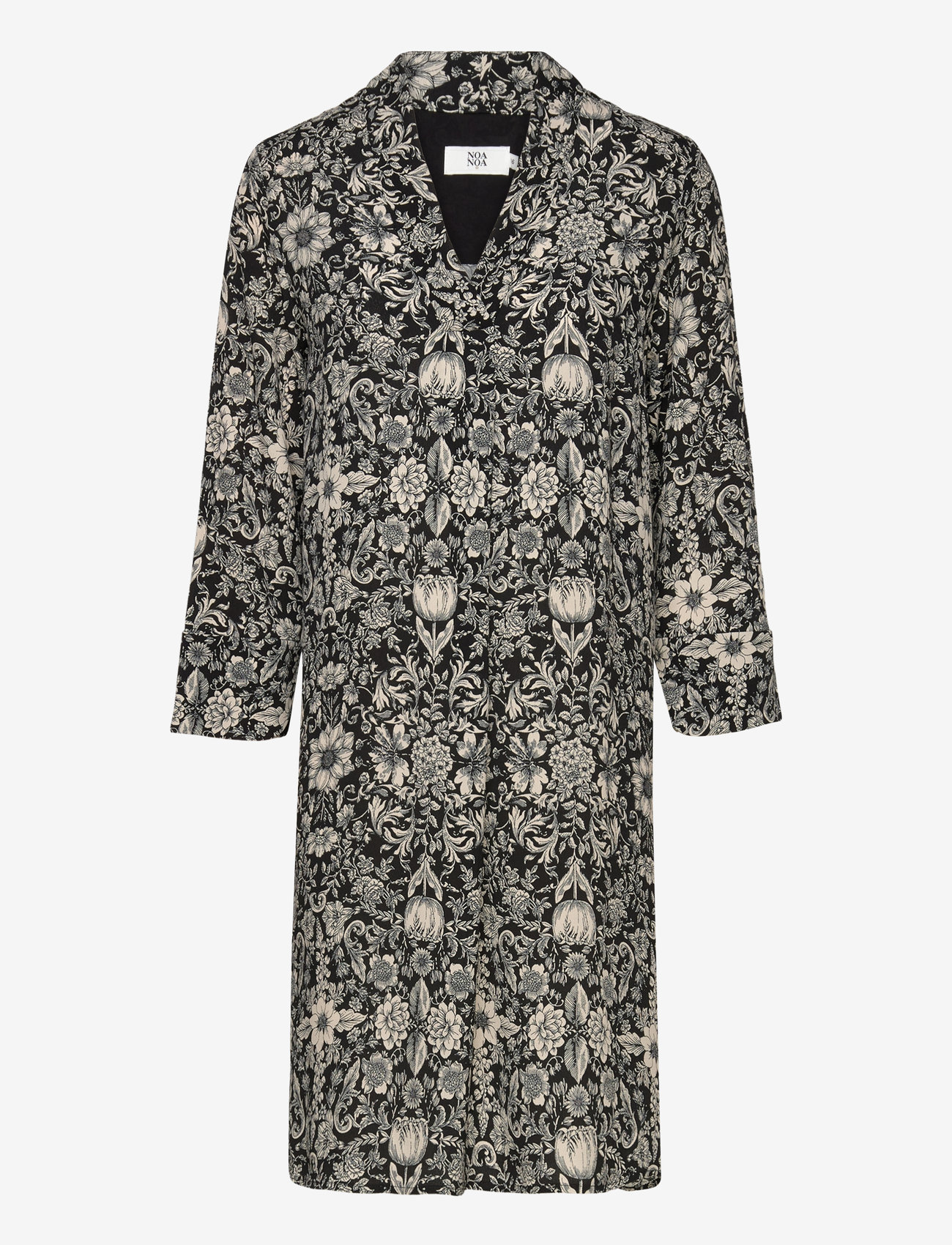 Noa Noa - LouiseNN Dress Short - korte kjoler - print black/offwhite - 0