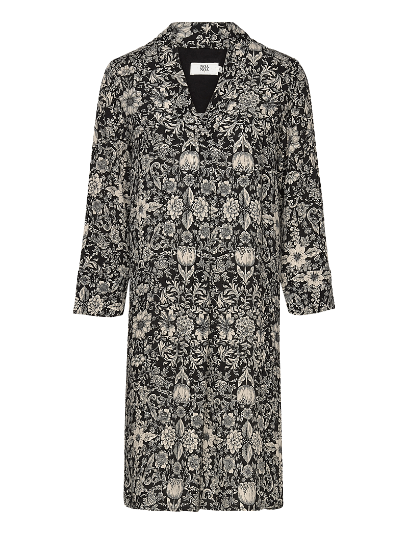 Noa Noa - LouiseNN Dress Short - korte kjoler - print black/offwhite - 0