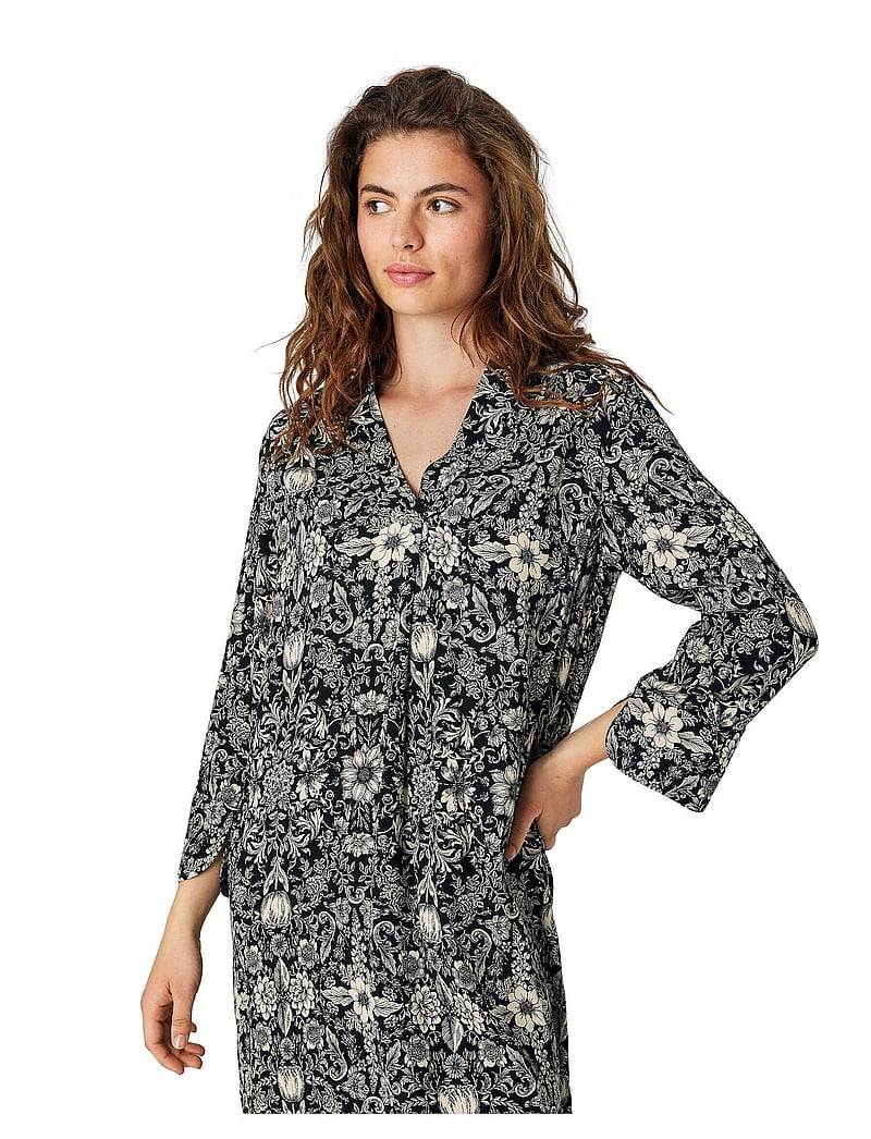 Noa Noa - LouiseNN Dress Short - korte kjoler - print black/offwhite - 2