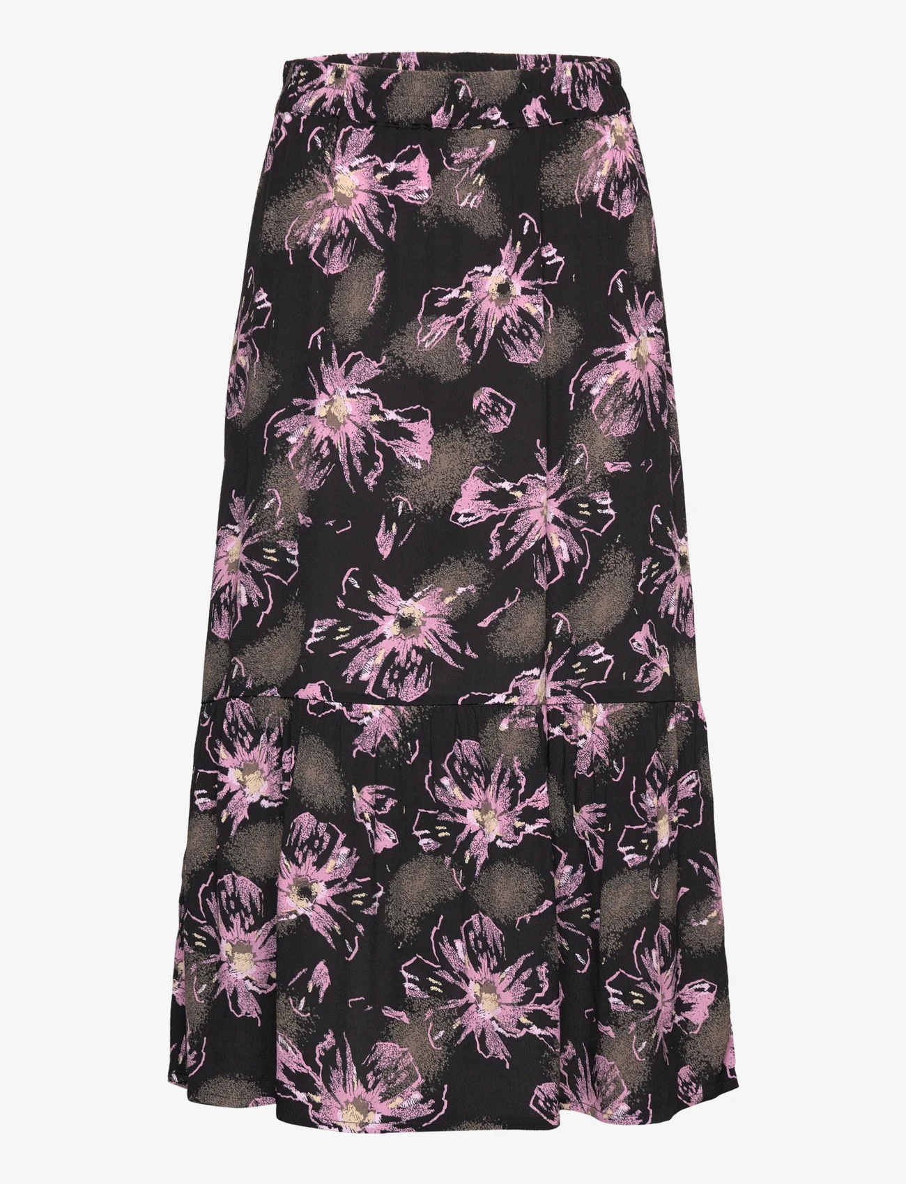 Noa Noa - LivaNN Skirt - midi kjolar - print black/purple - 0
