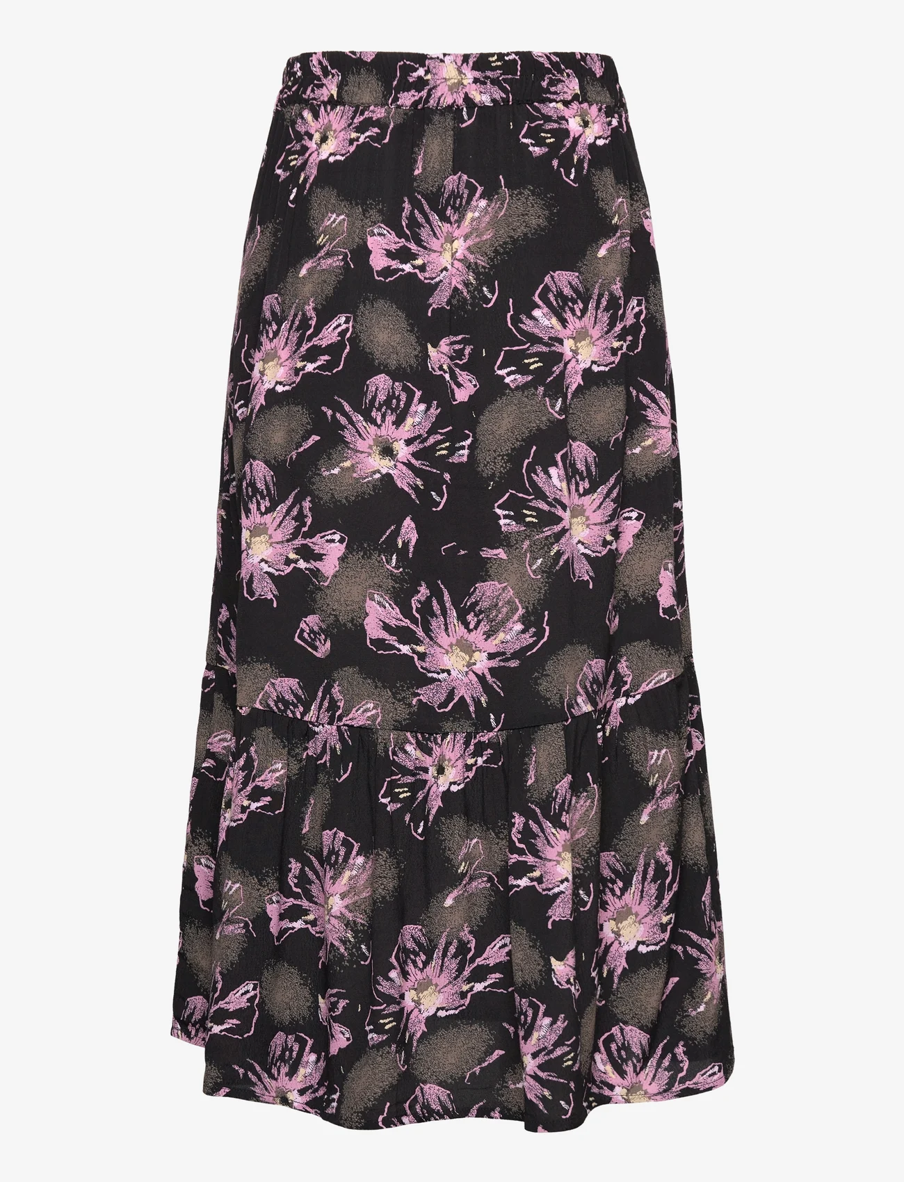 Noa Noa - LivaNN Skirt - midi nederdele - print black/purple - 1