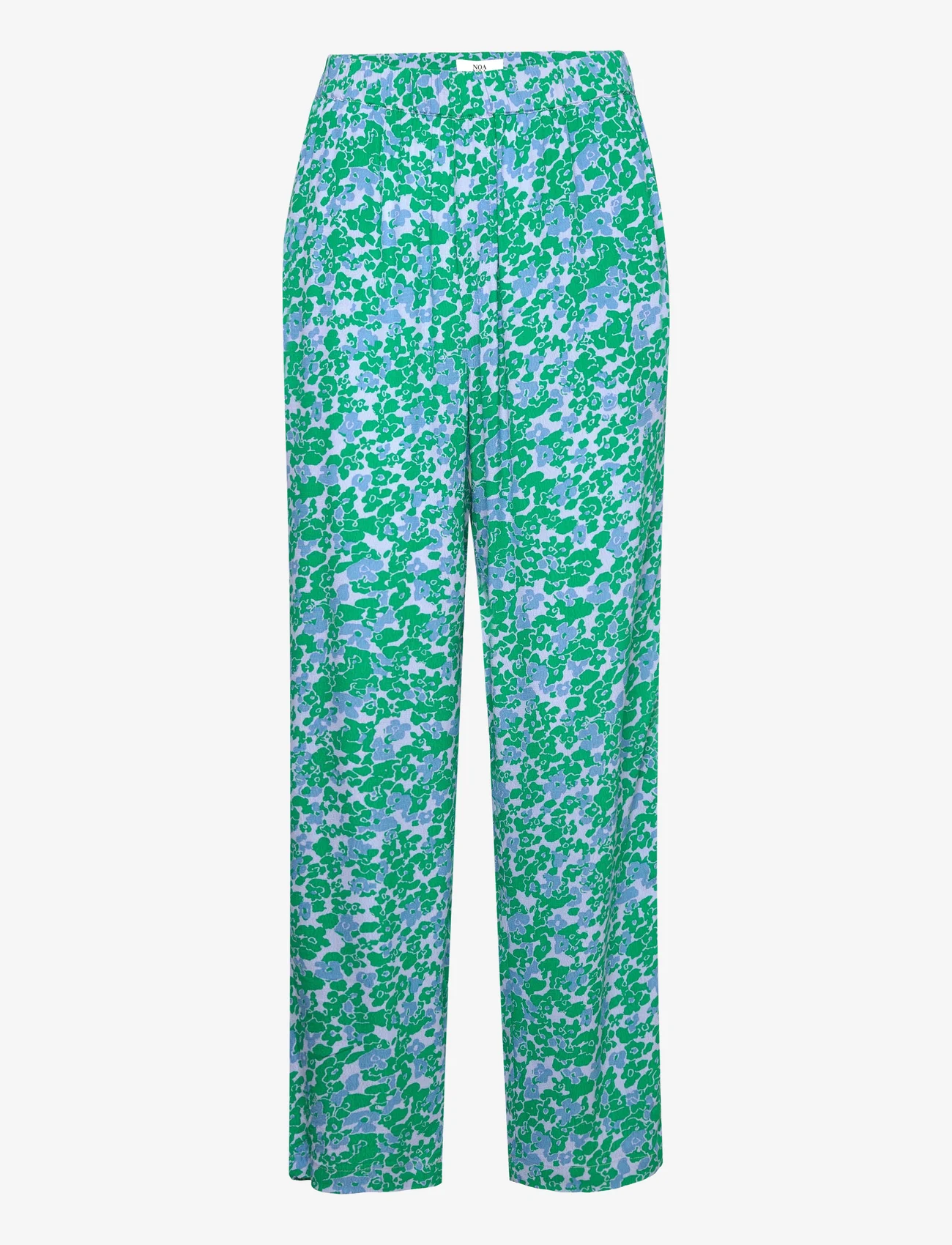 Noa Noa - BellaNN Trousers - sirge säärega püksid - print blue/green - 0
