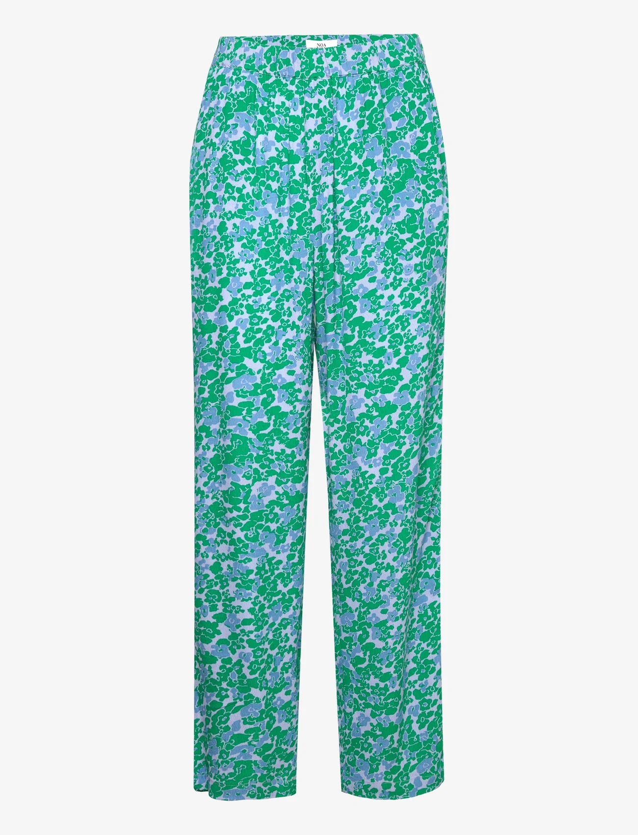 Noa Noa - BellaNN Trousers - straight leg hosen - print blue/green - 0