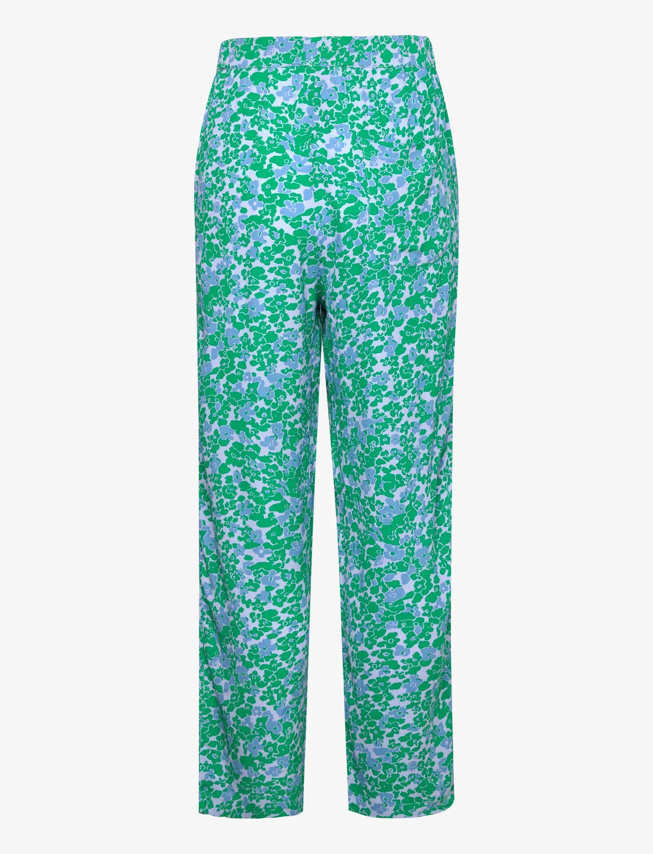 Noa Noa - BellaNN Trousers - tiesaus kirpimo kelnės - print blue/green - 1