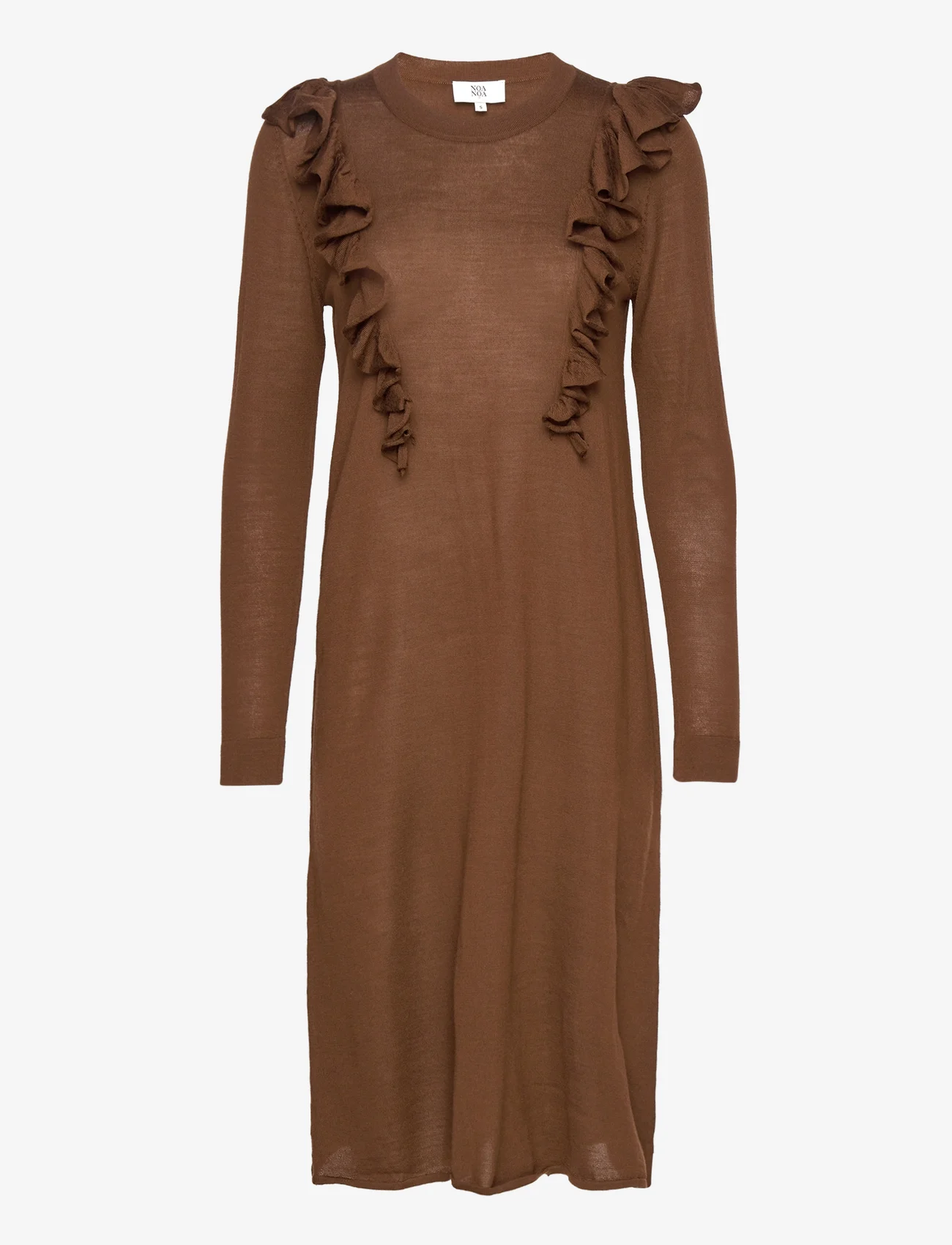 Noa Noa - Dress long sleeve - midi kjoler - pinecone - 0