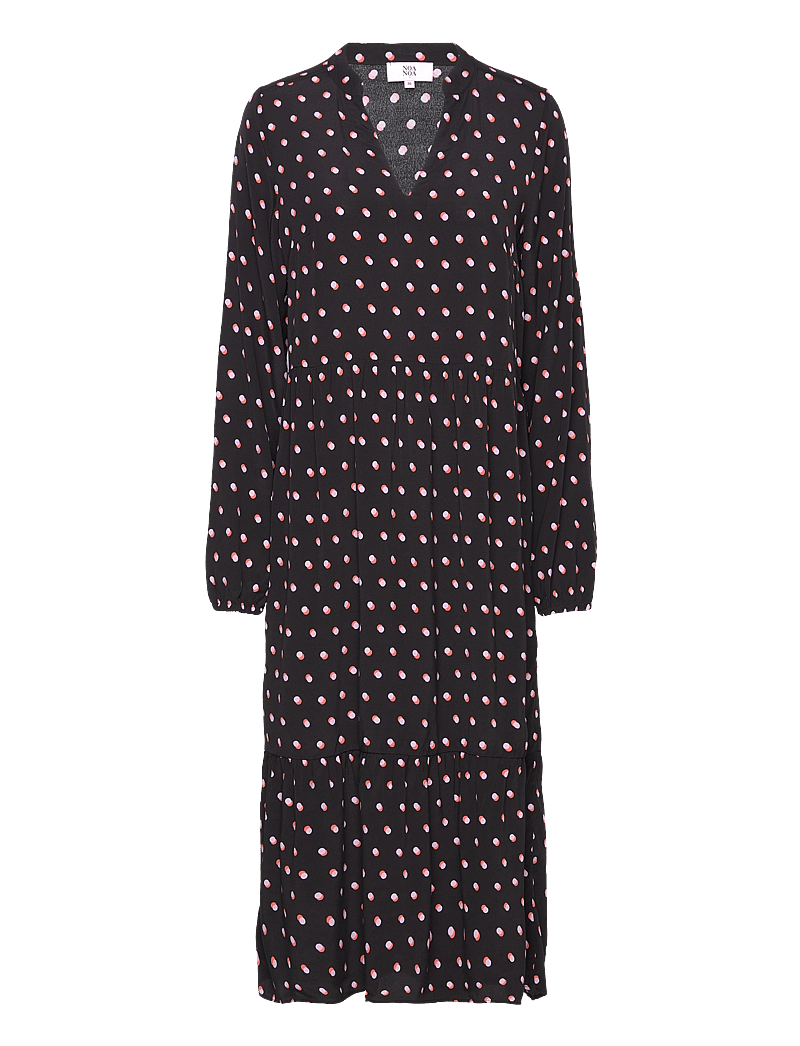 Noa Noa - ChellieNN Dress Long - midi kjoler - print black/rose - 0