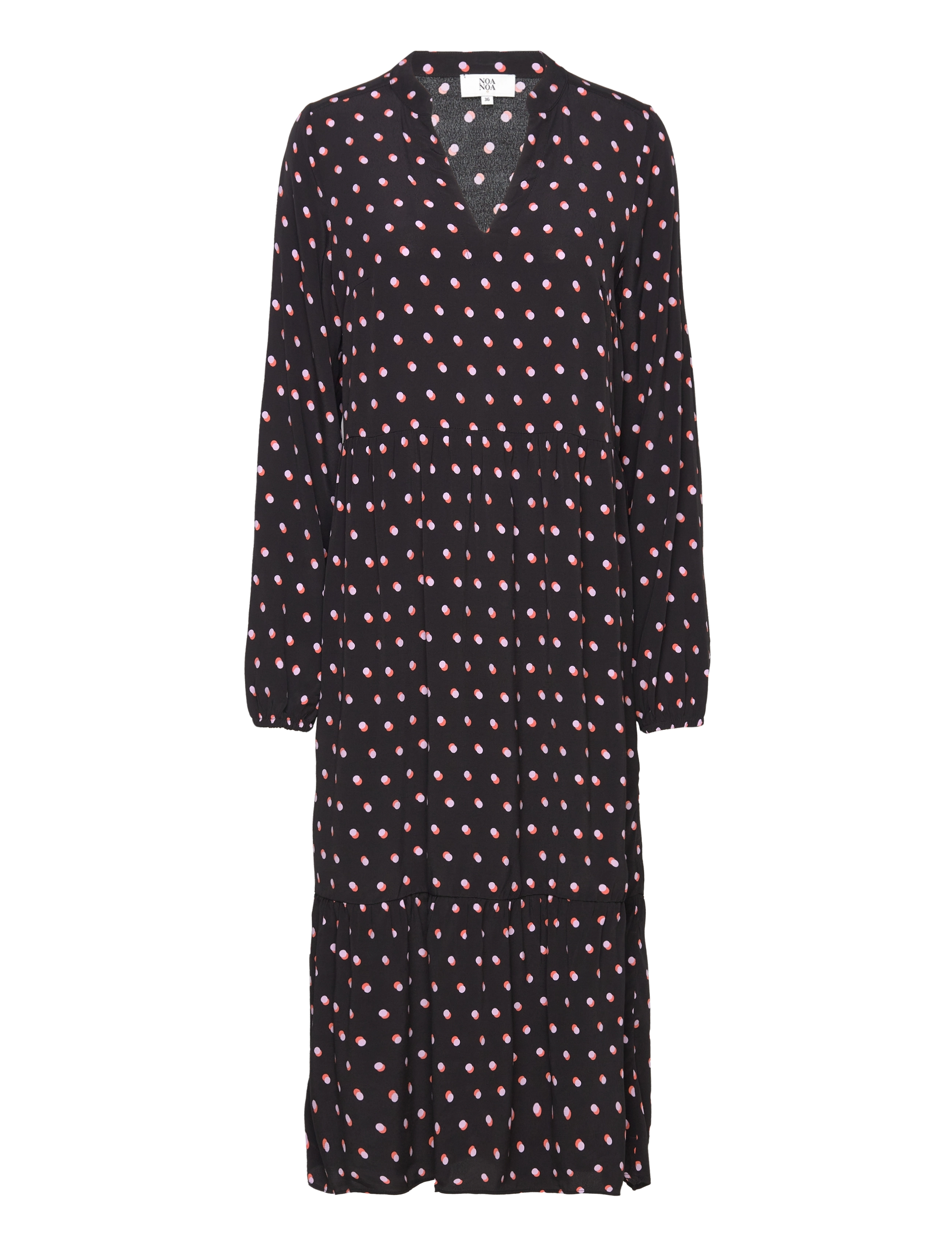 Noa Noa ChellieNN Dress Long - Kleider - PRINT BLACK/ROSE / black