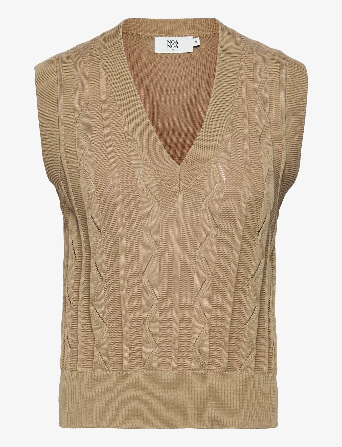 Noa Noa - Waistcoat - knitted vests - beige - 0