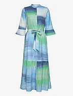 LiannNN Dress - PRINT BLUE/GREEN/AQUA