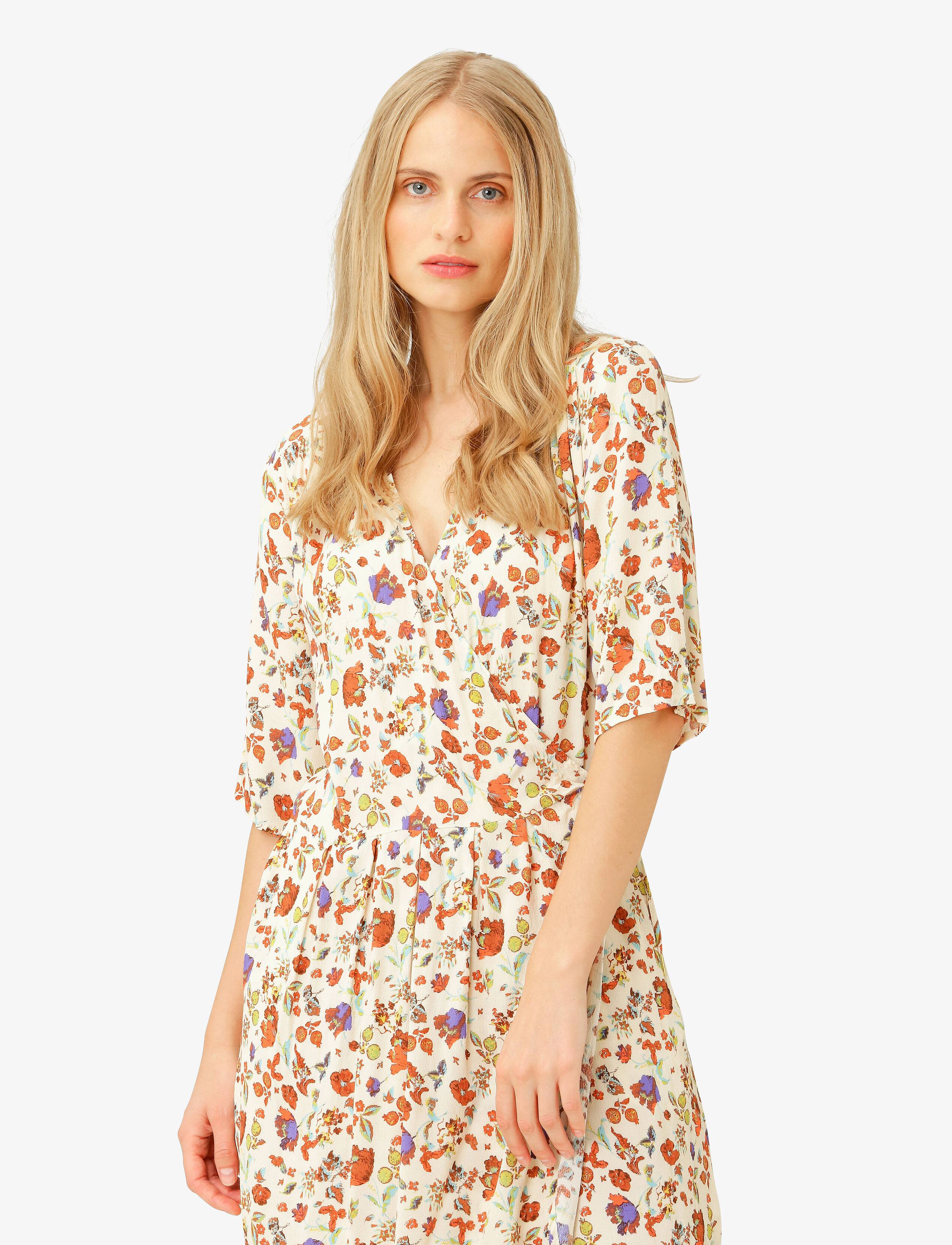 Noa Noa - LaureenNN Dress - slå-om-kjoler - print white/multi - 4